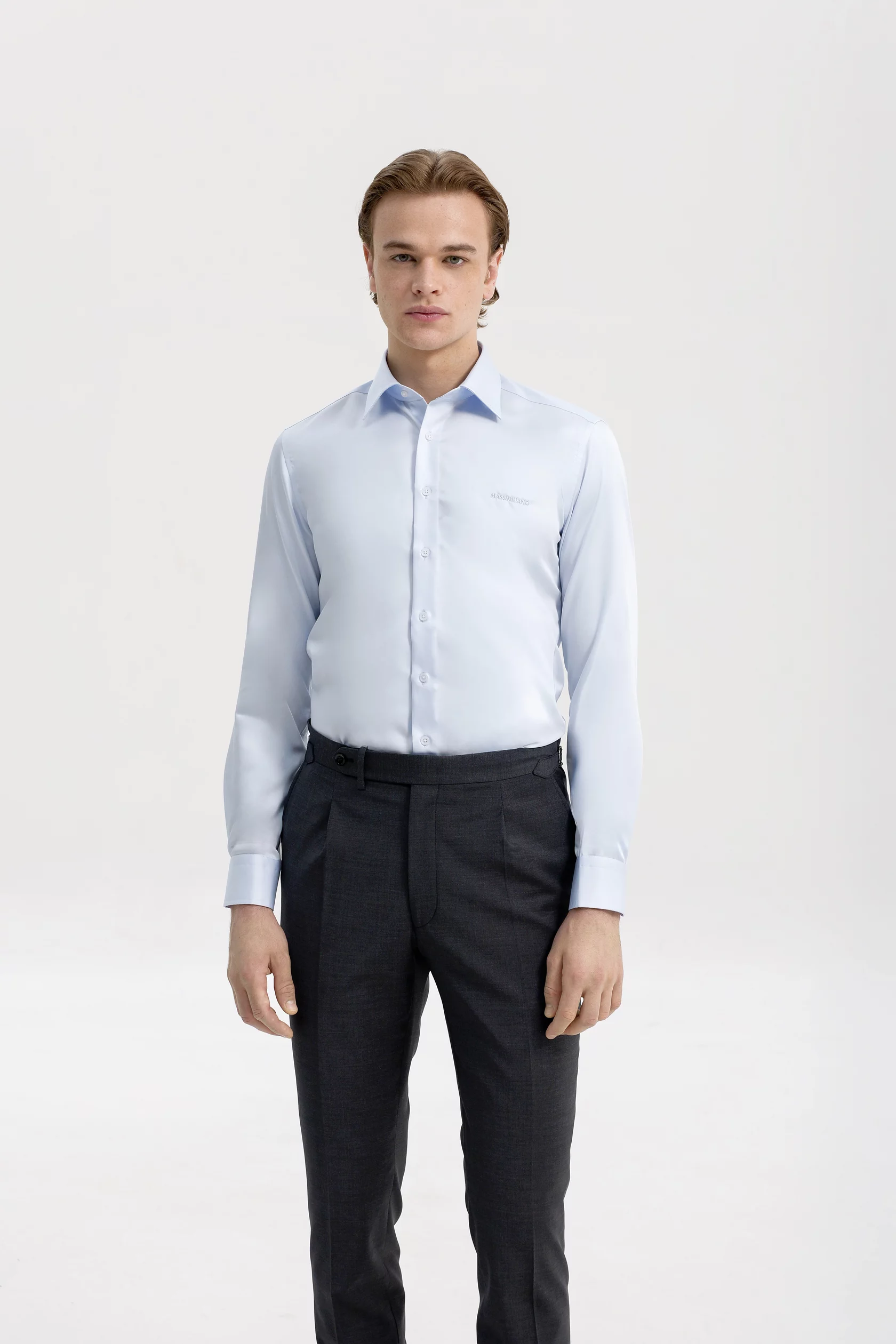 Non iron light blue shirt - Image 4