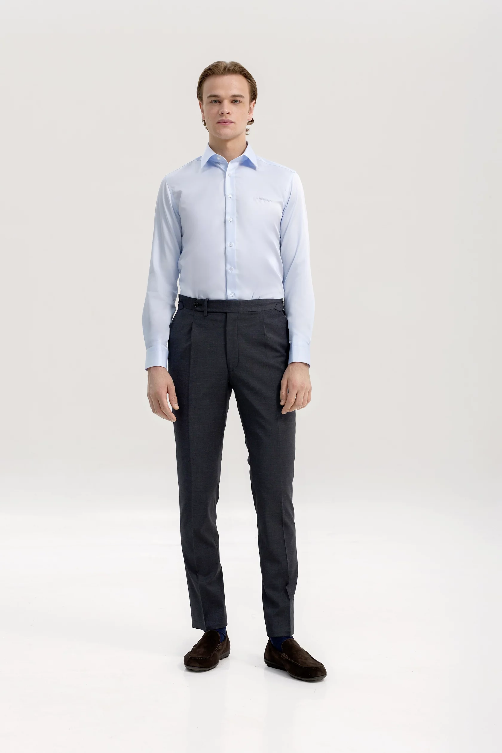 Non iron light blue shirt - Image 2