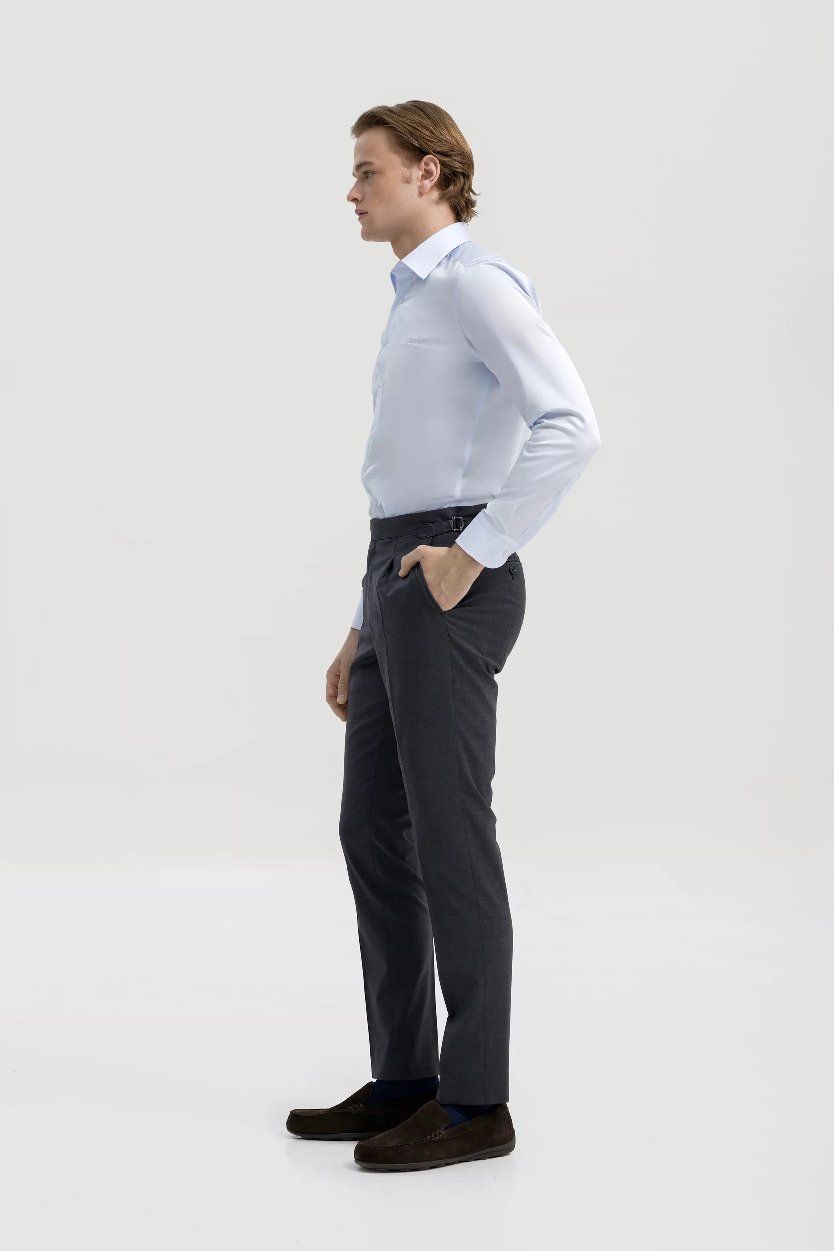 Non iron light blue shirt