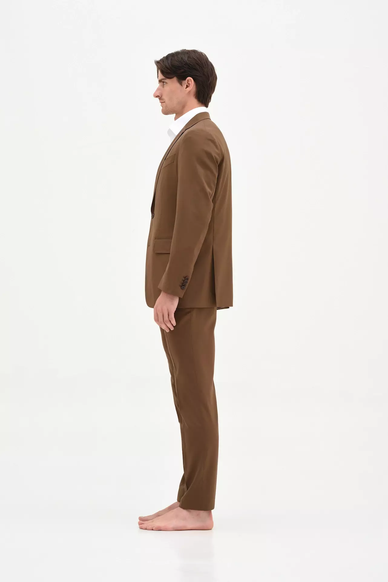Olive green wool suit - Image 2