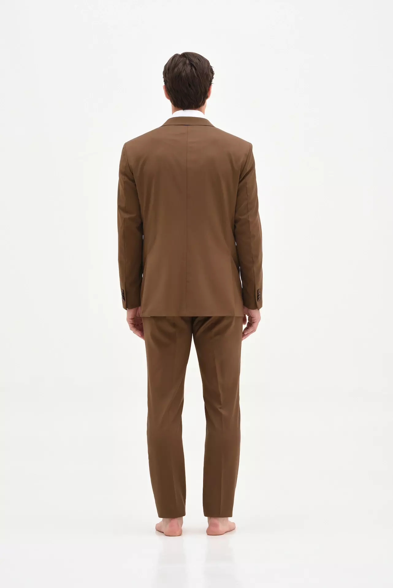 Olive green wool suit - Image 3