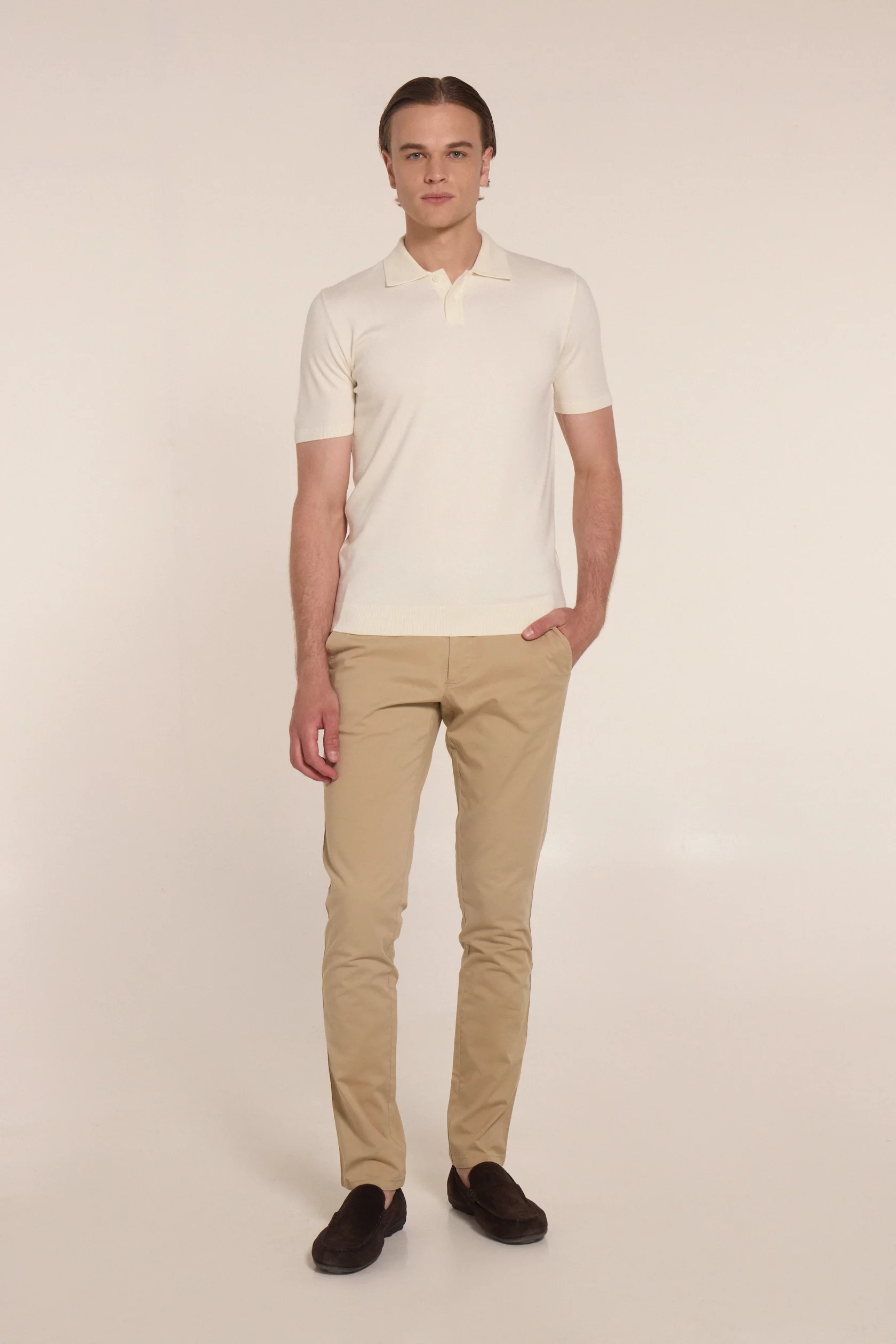 Baby blue polo with cashmere - Image 9