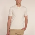 Creme white polo with cashmere