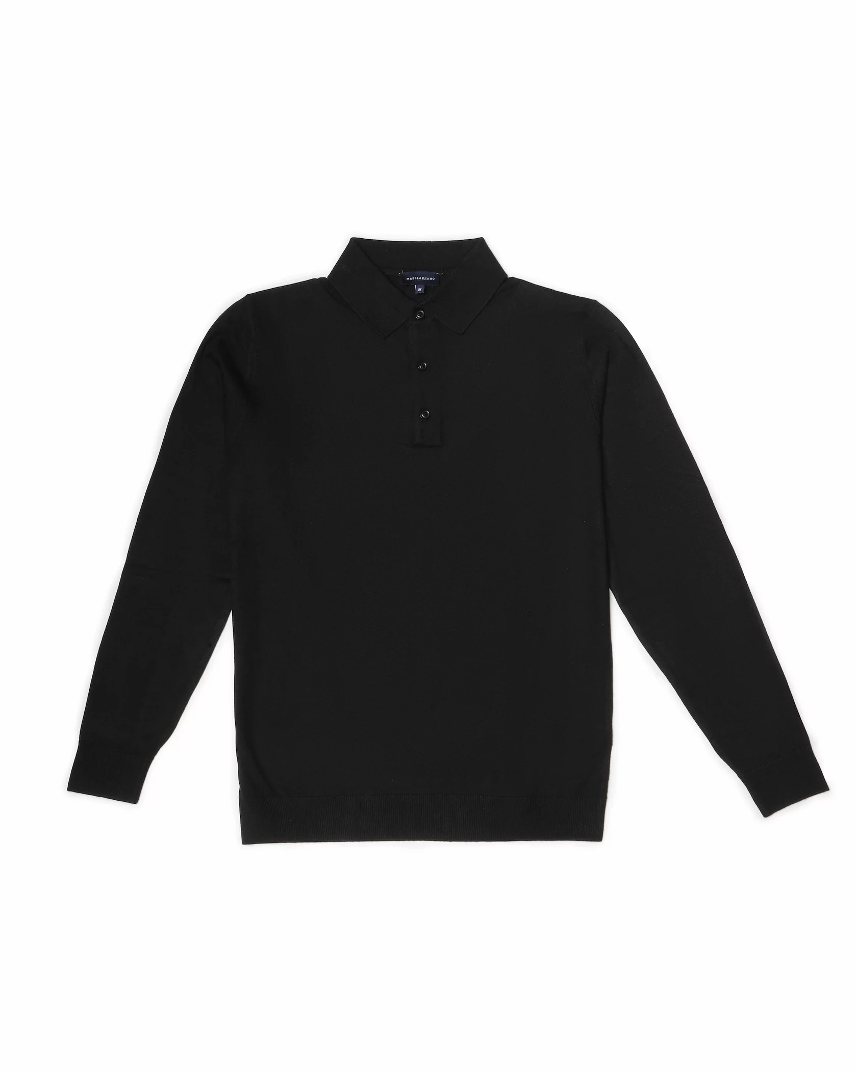 Long sleeves polo with cashmere - Image 2