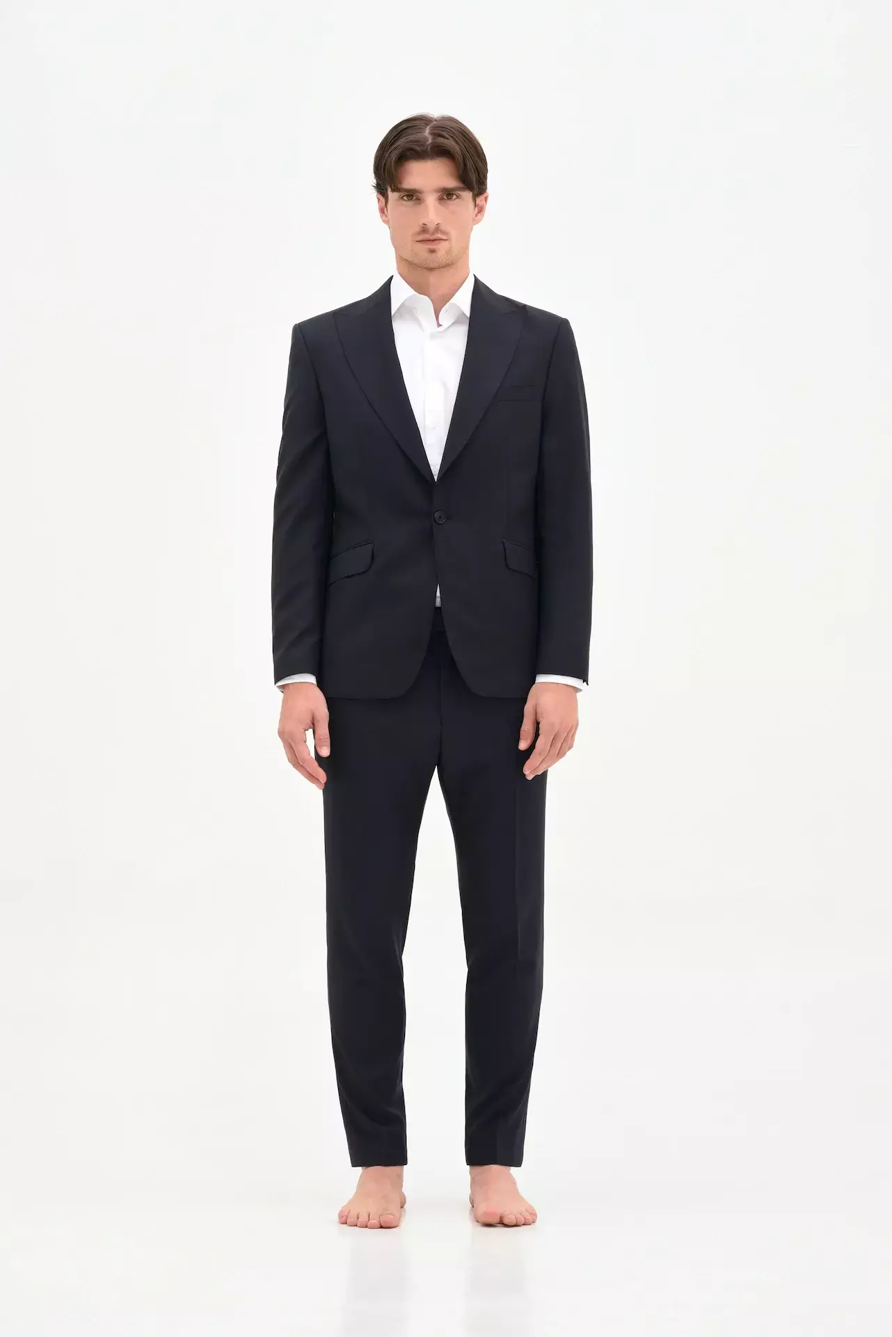 Black classic wool suit