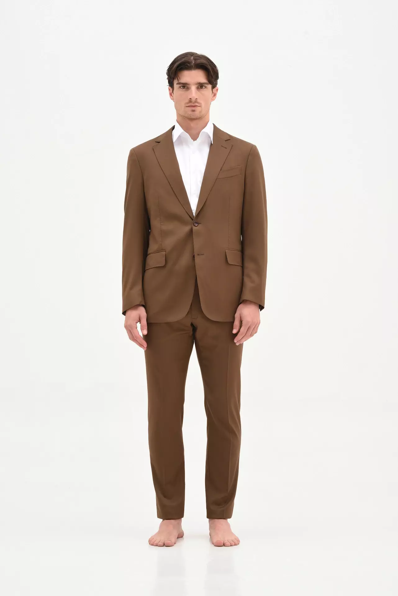 Olive green wool suit