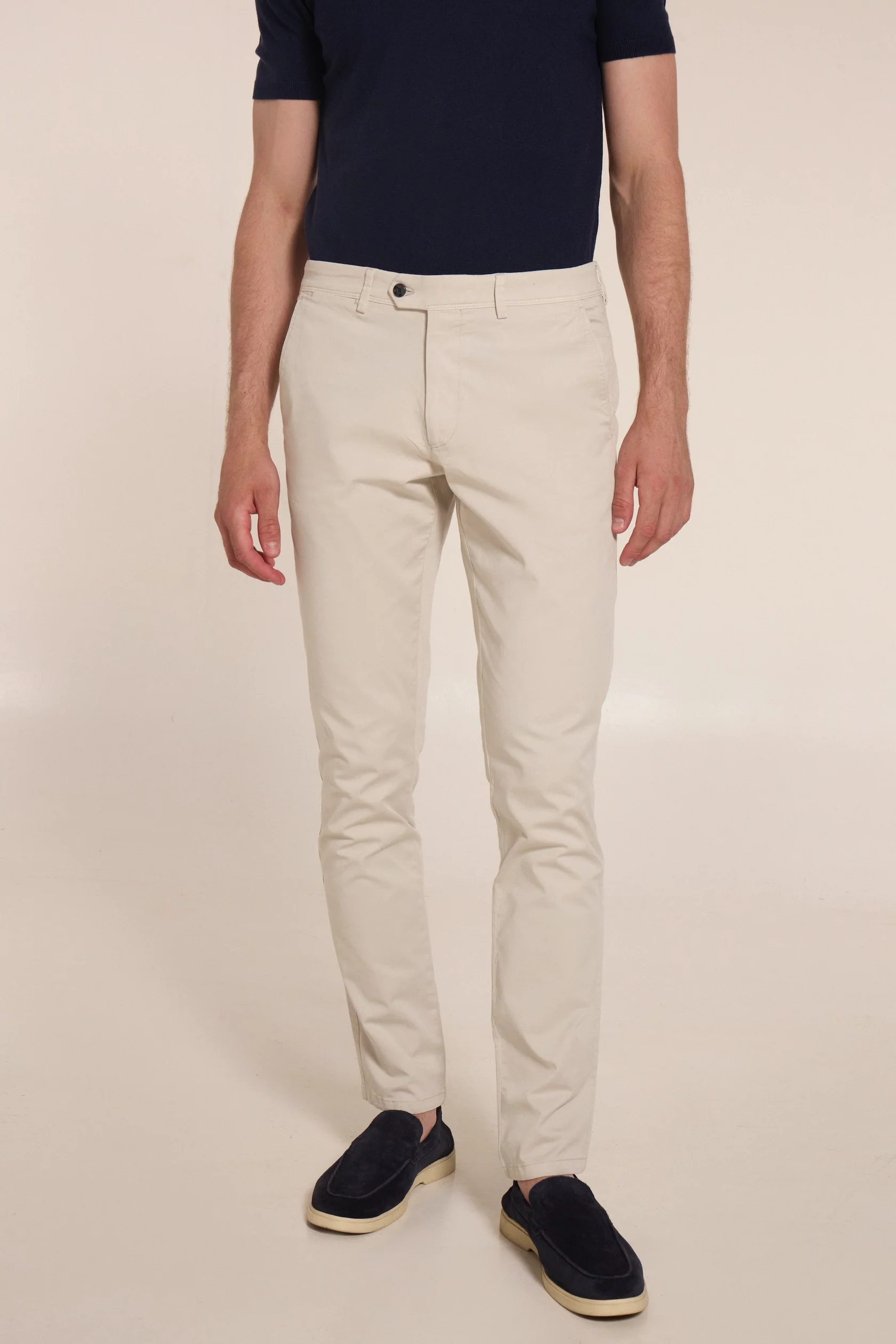Beige chino cotton trousers - Image 11