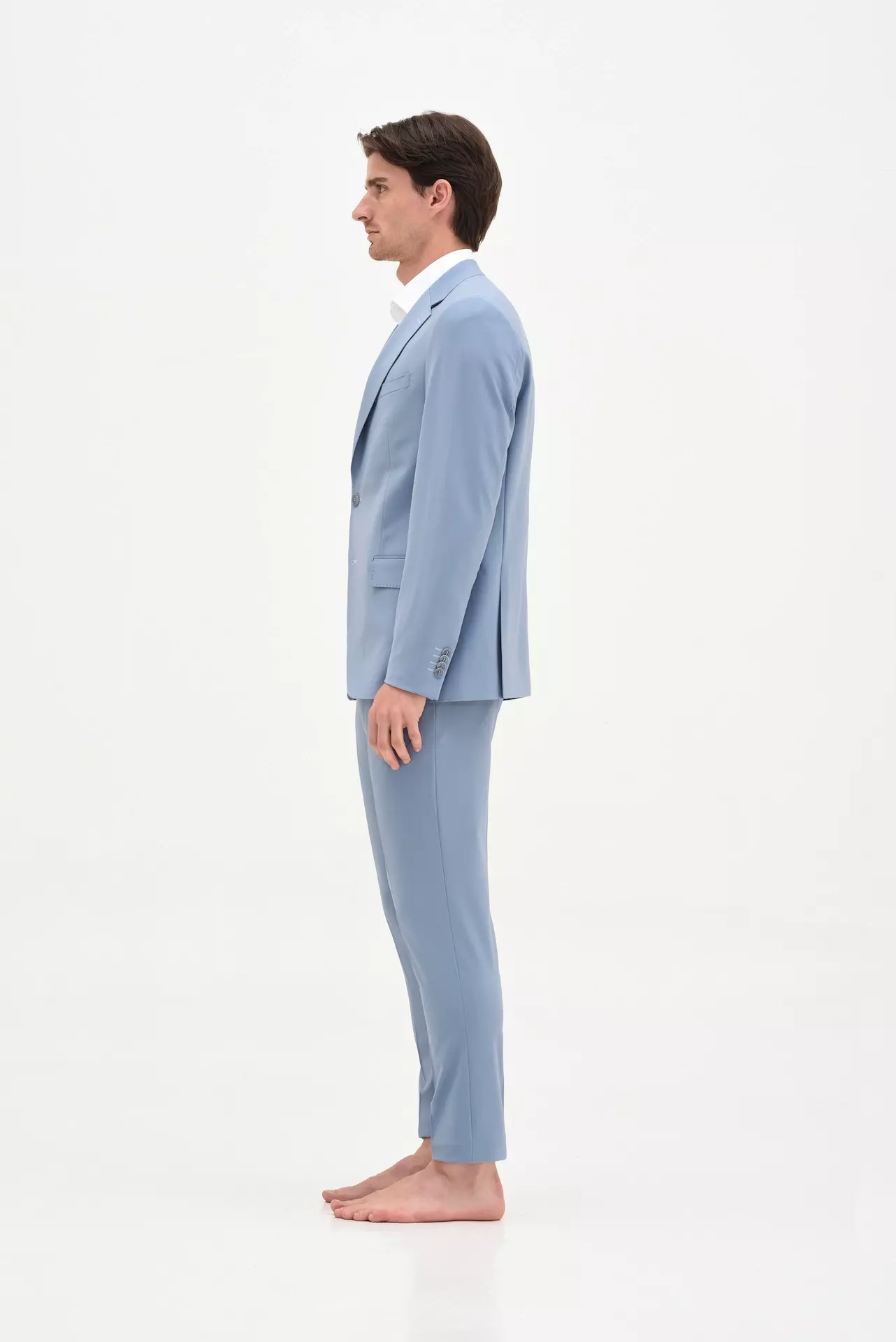 Sky blue classic wool suit