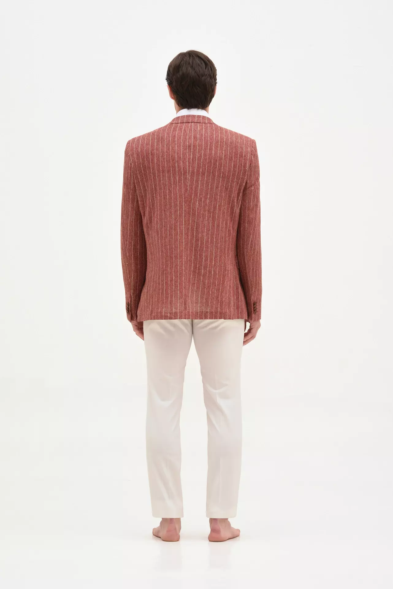 Concrete linen blazer with stripes - Image 3