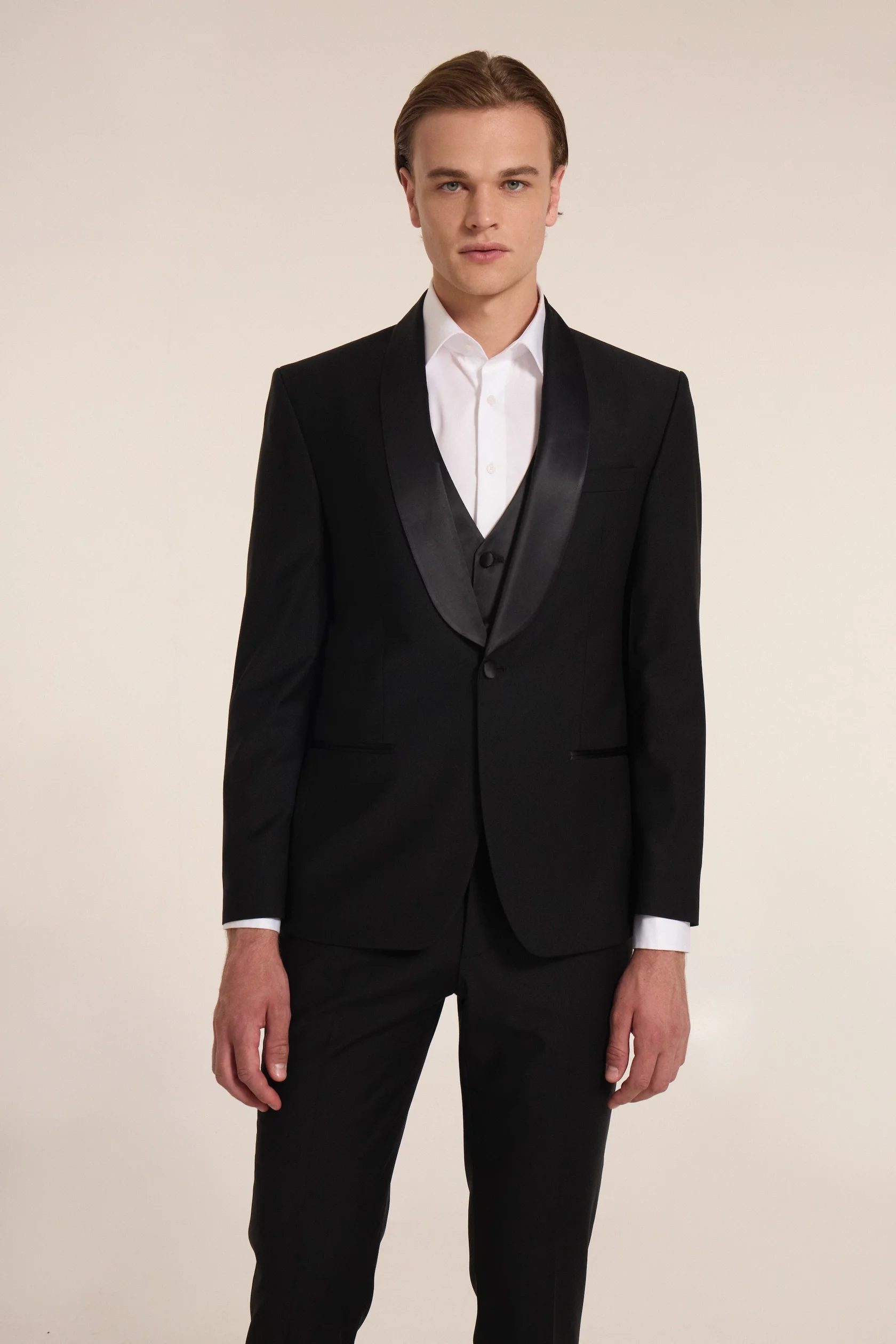Black tuxedo wool suit - Image 2