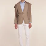 The beige linen blazer