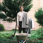 The stone beige wool coat