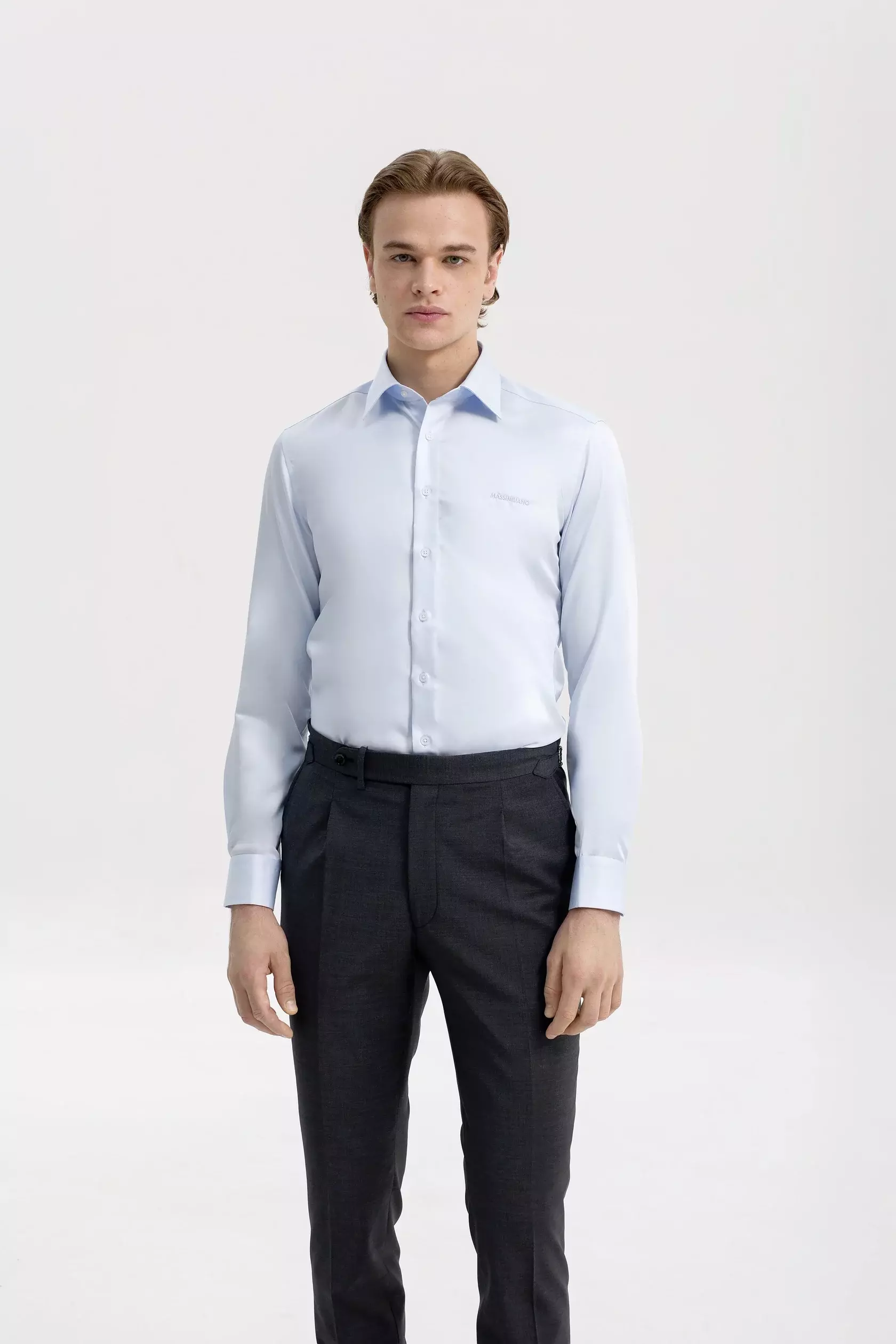 Navy blue 4-season wool trousers - Image 21