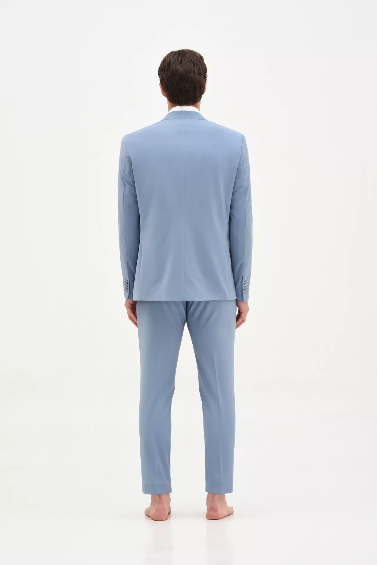Sky blue classic wool suit - Image 3