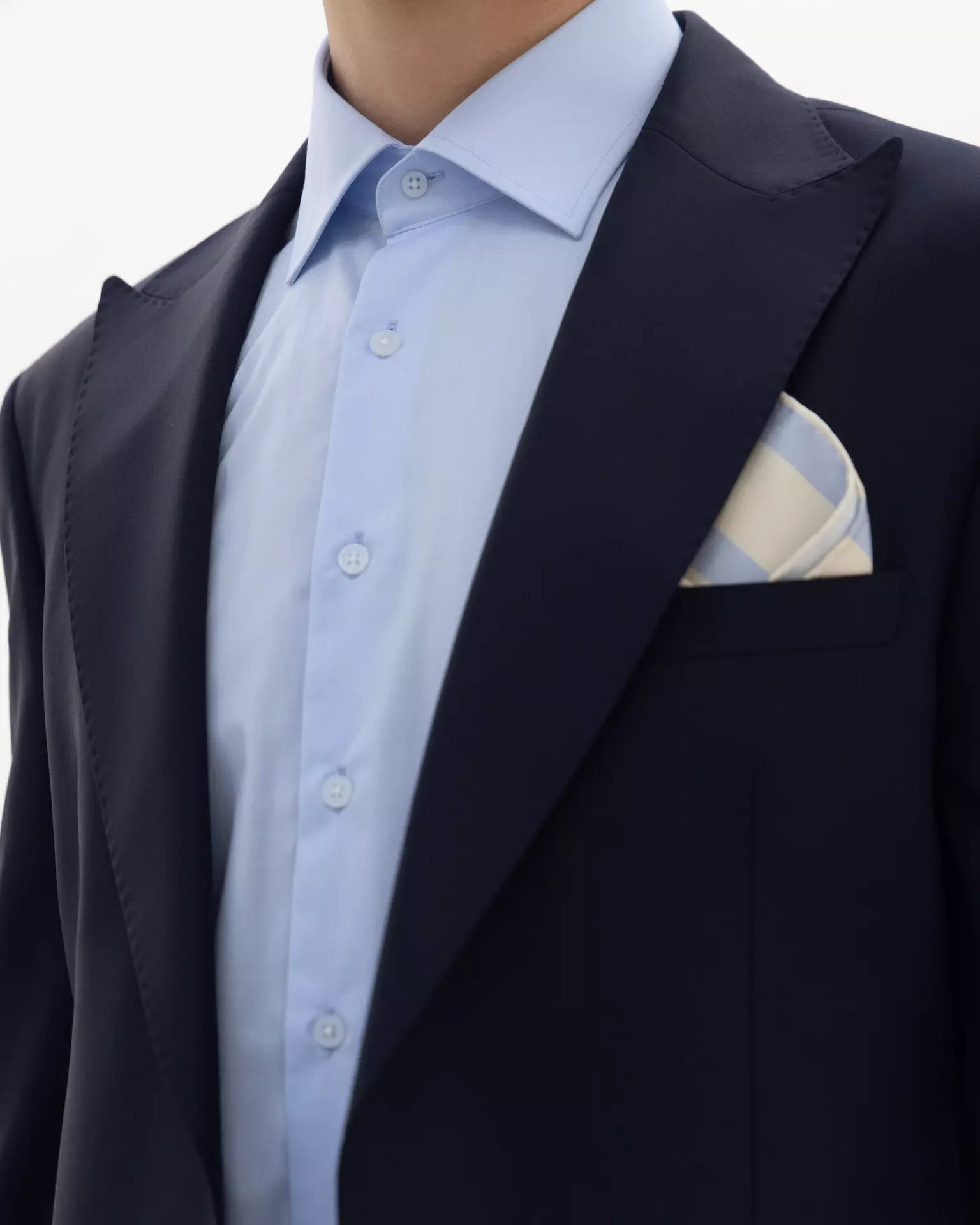 Navy blue classic wool suit - Image 3