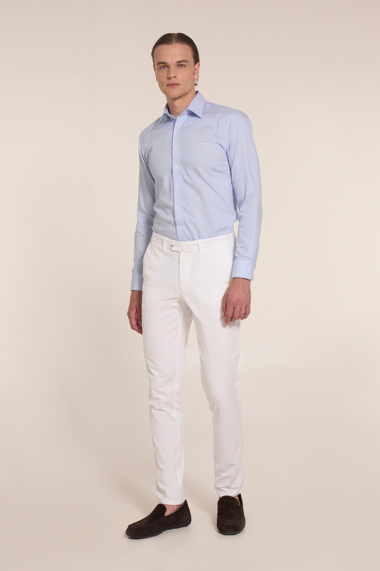 Stone beige chino cotton trousers - Image 11
