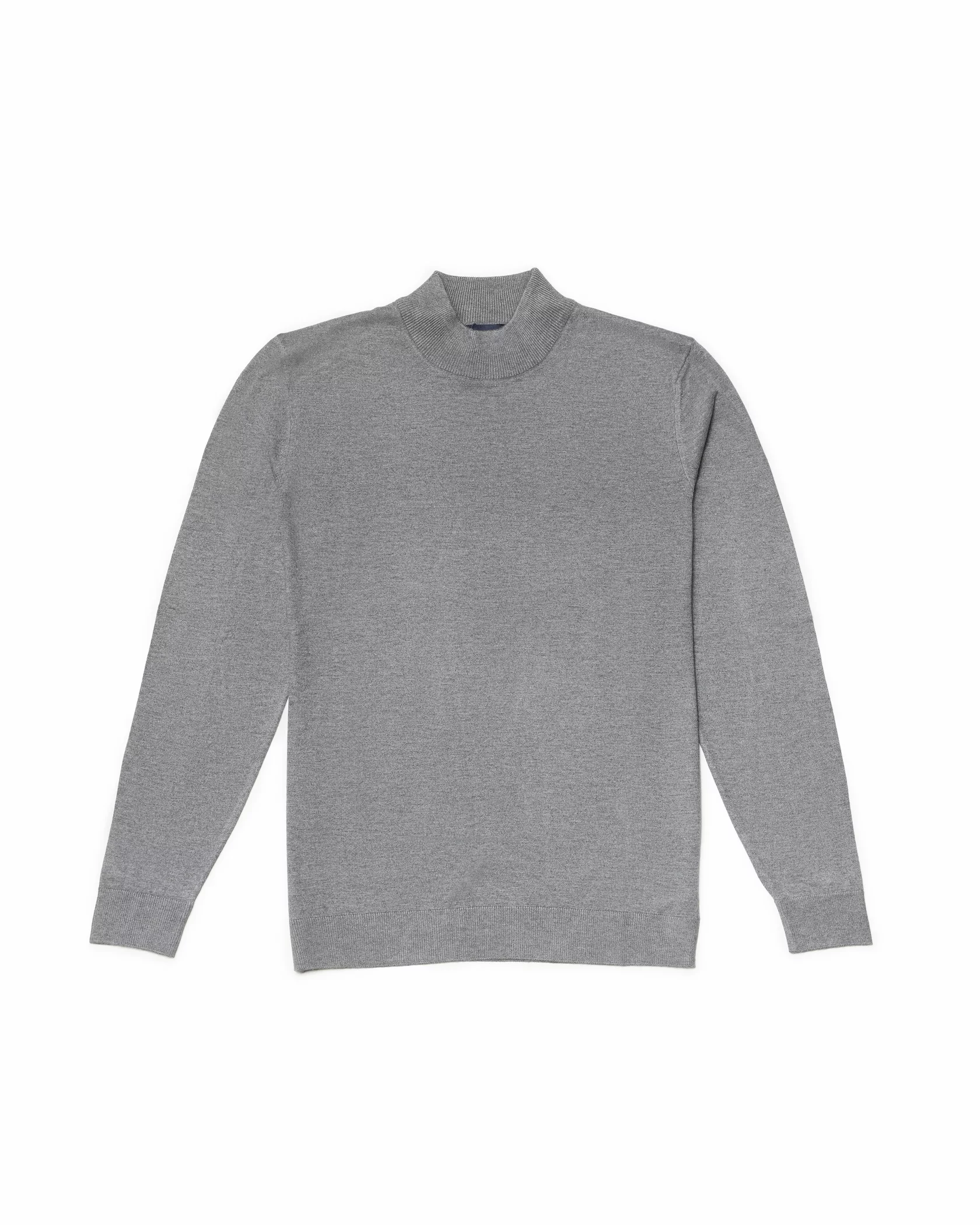 Mock neck pullover with cashmere