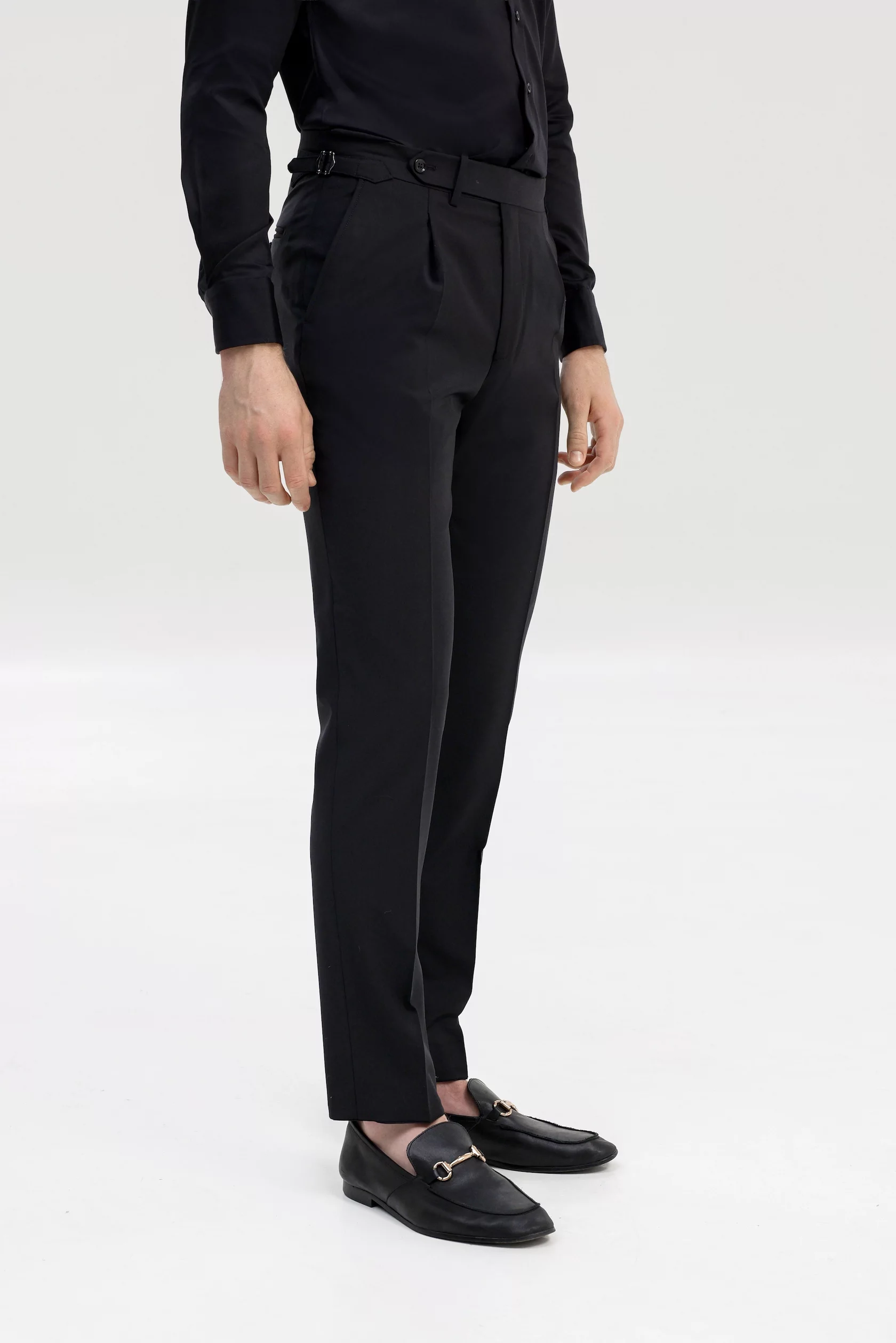 Navy blue 4-season wool trousers - Image 14