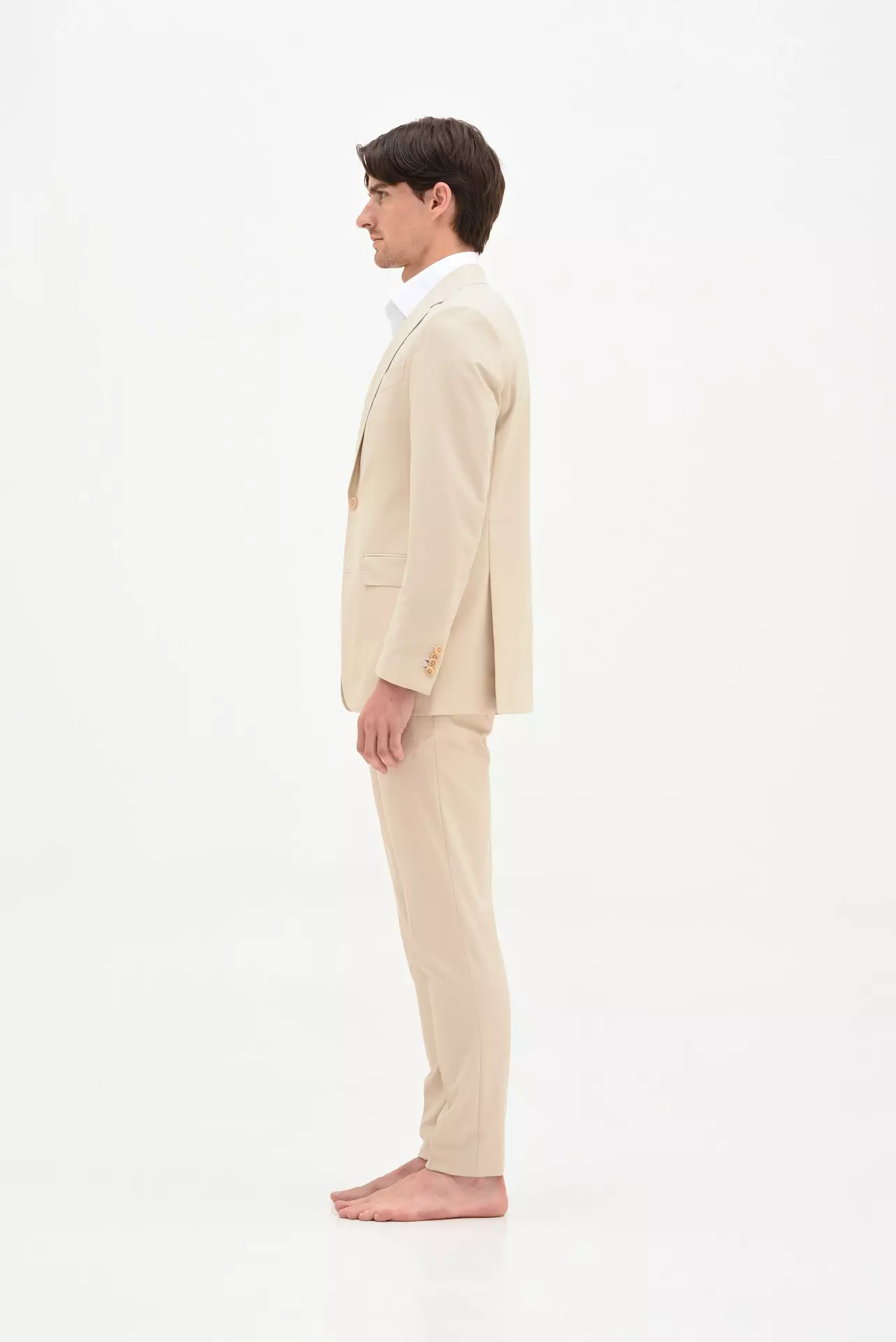 Beige wool suit - Image 2