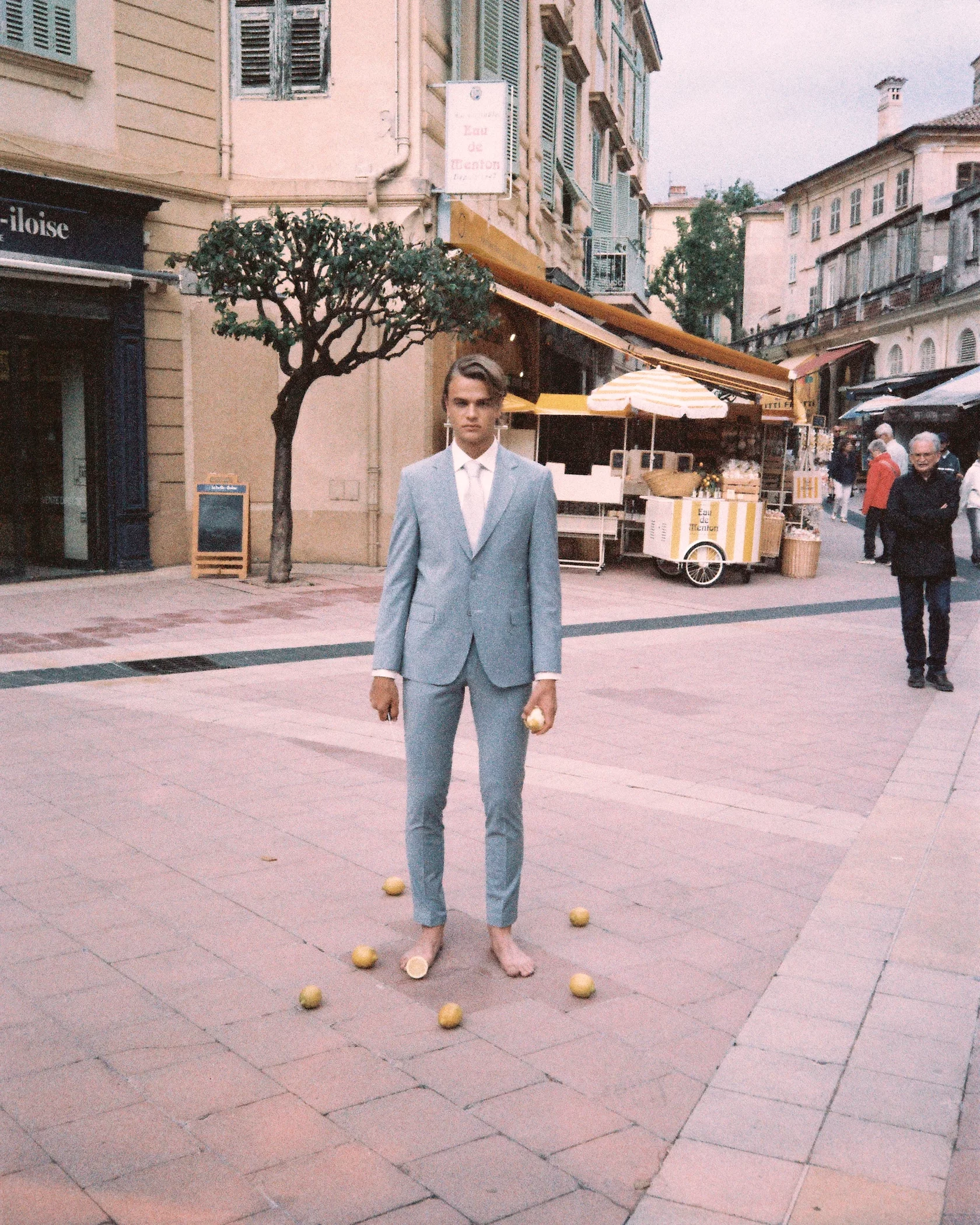 Sky blue classic wool suit - Image 2