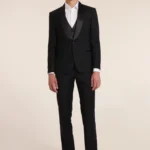 Black tuxedo wool suit
