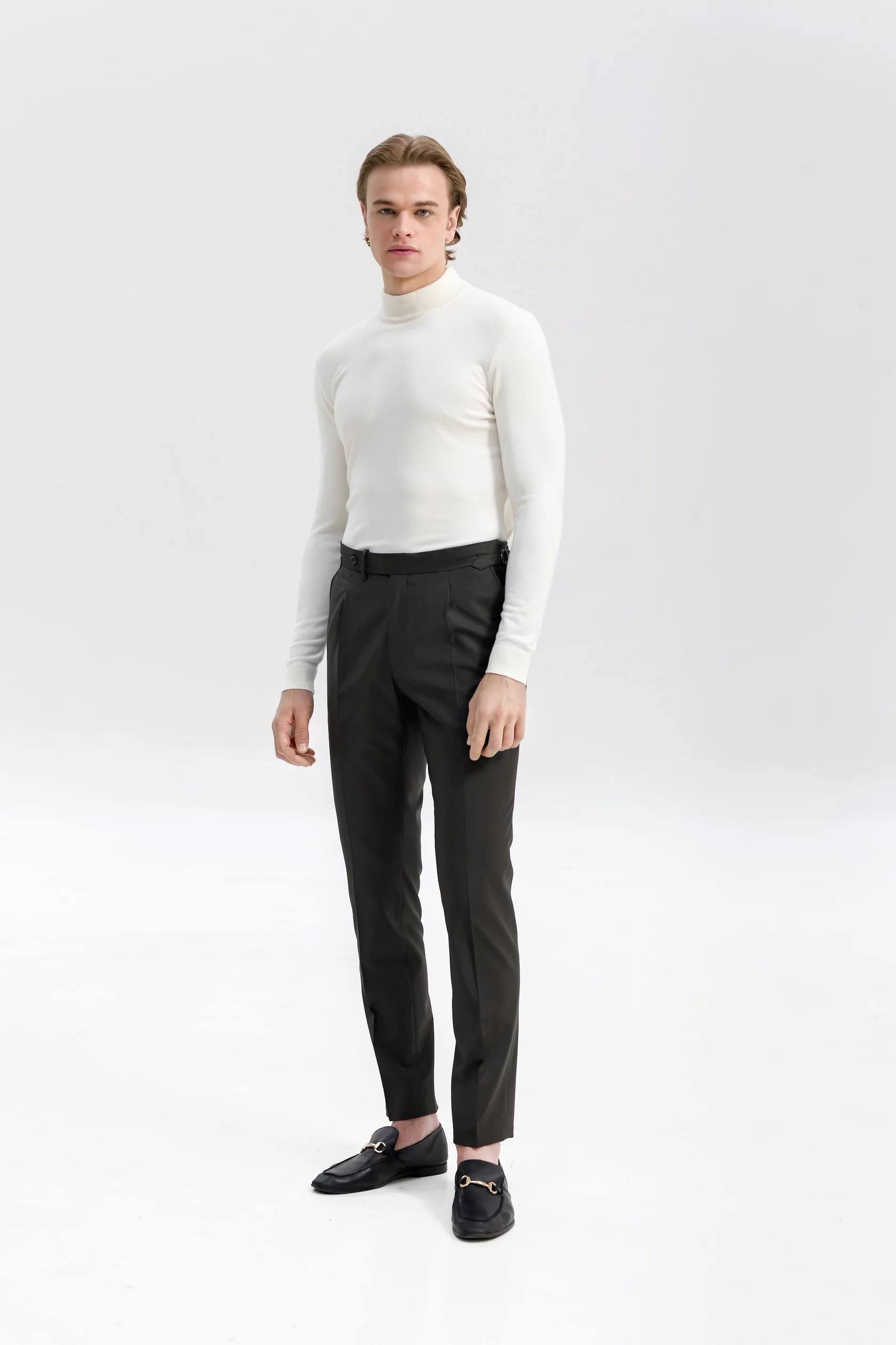 Mock neck pullover with cashmere - Image 3