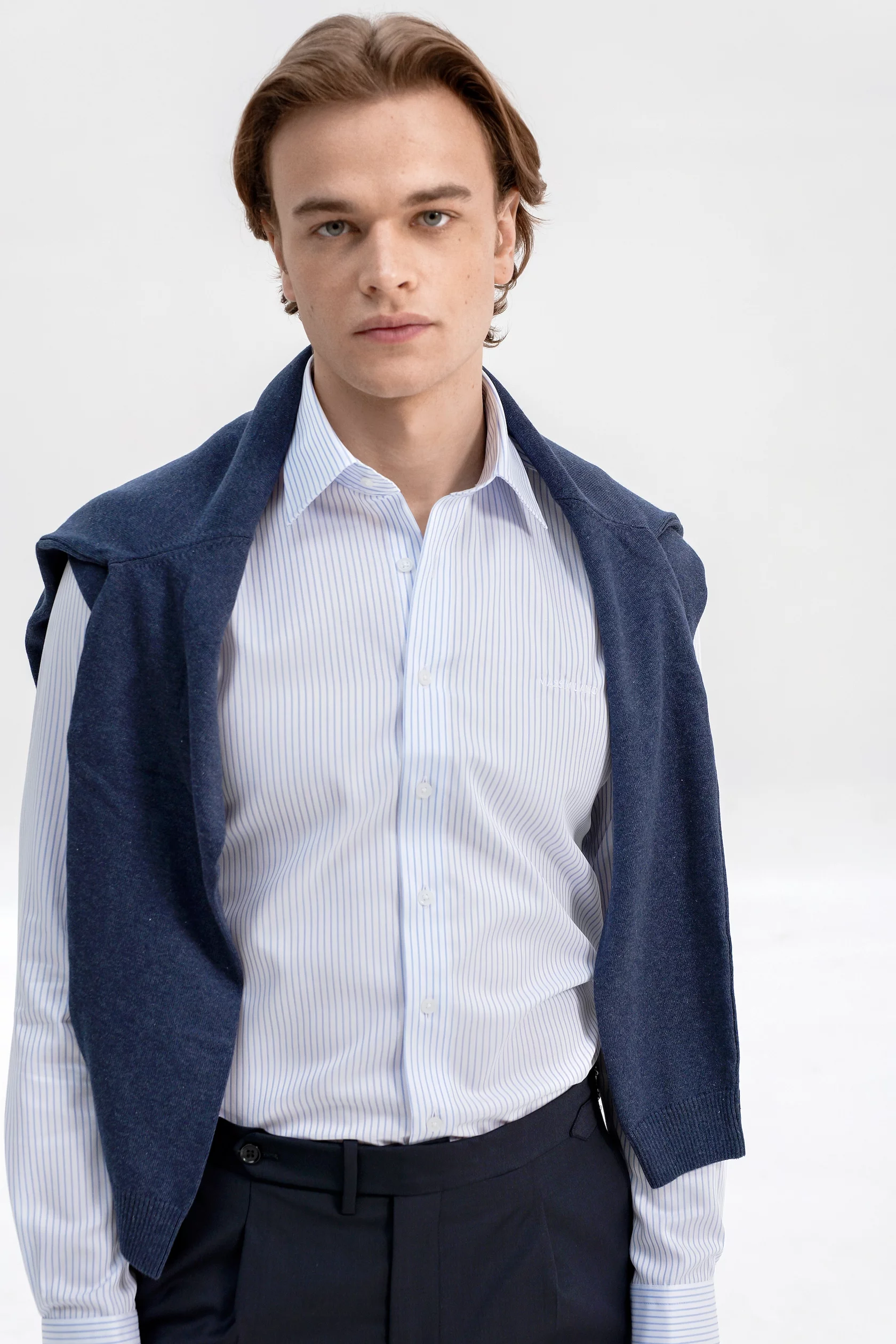 Non iron herringbone shirt - Image 4