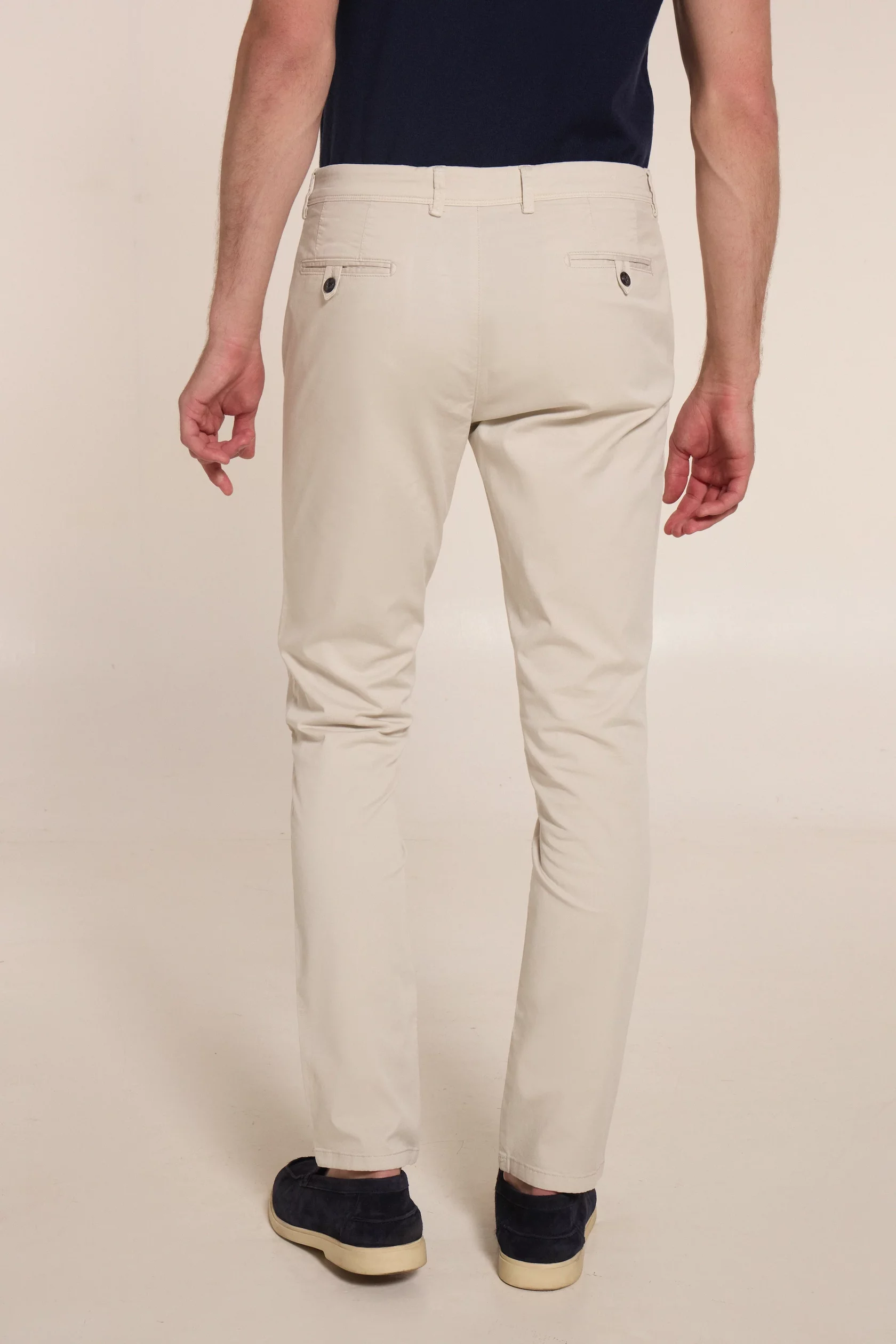 Beige chino cotton trousers - Image 13