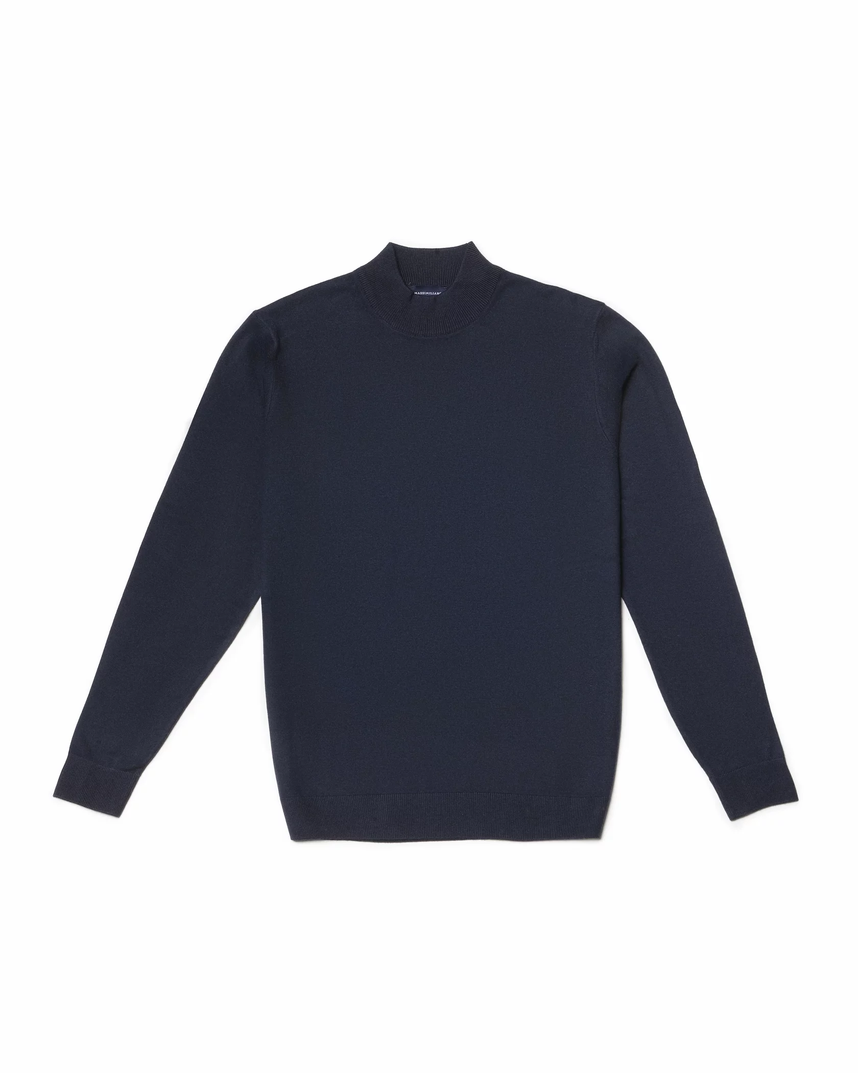 Mock neck pullover with cashmere