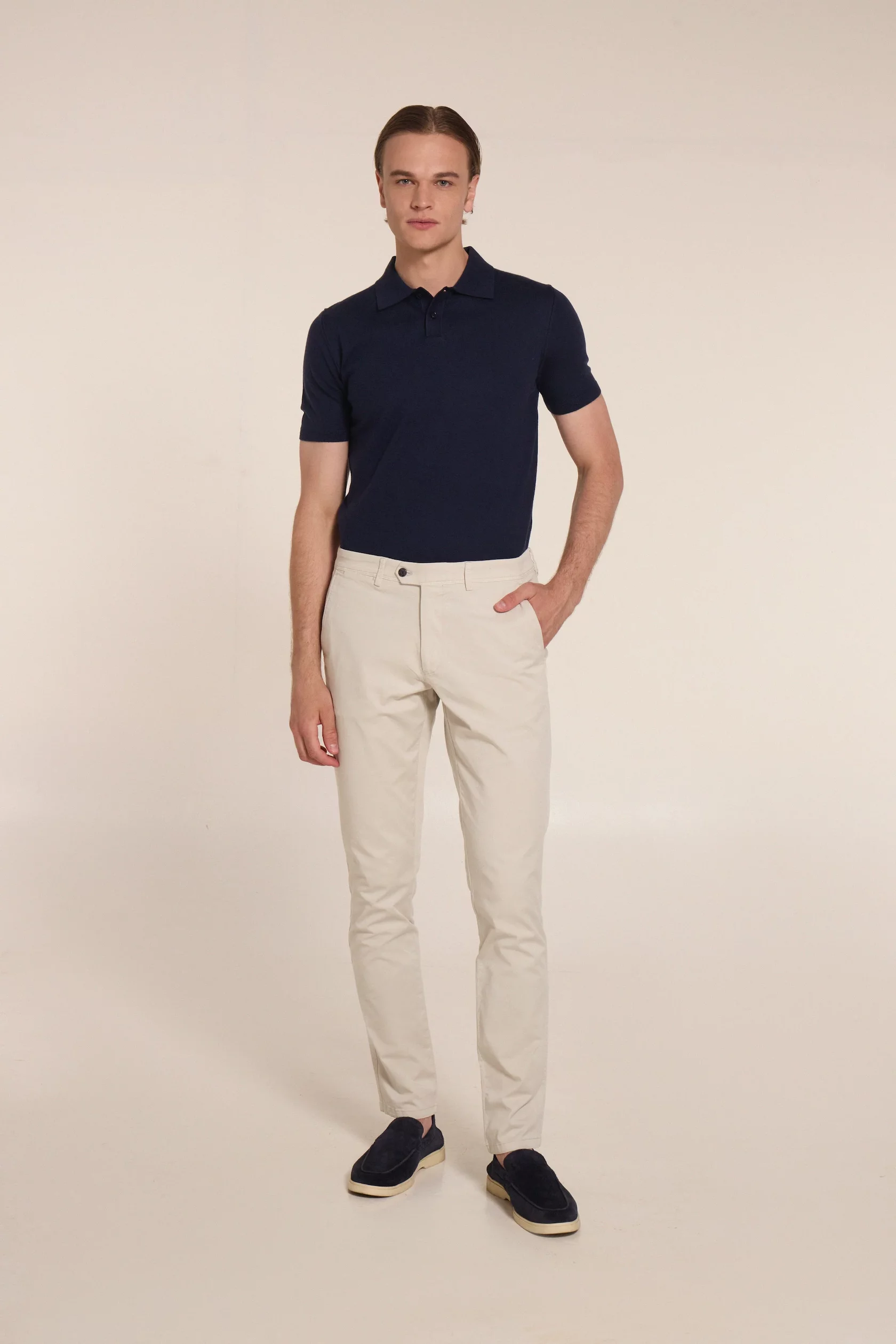 Baby blue polo with cashmere - Image 6
