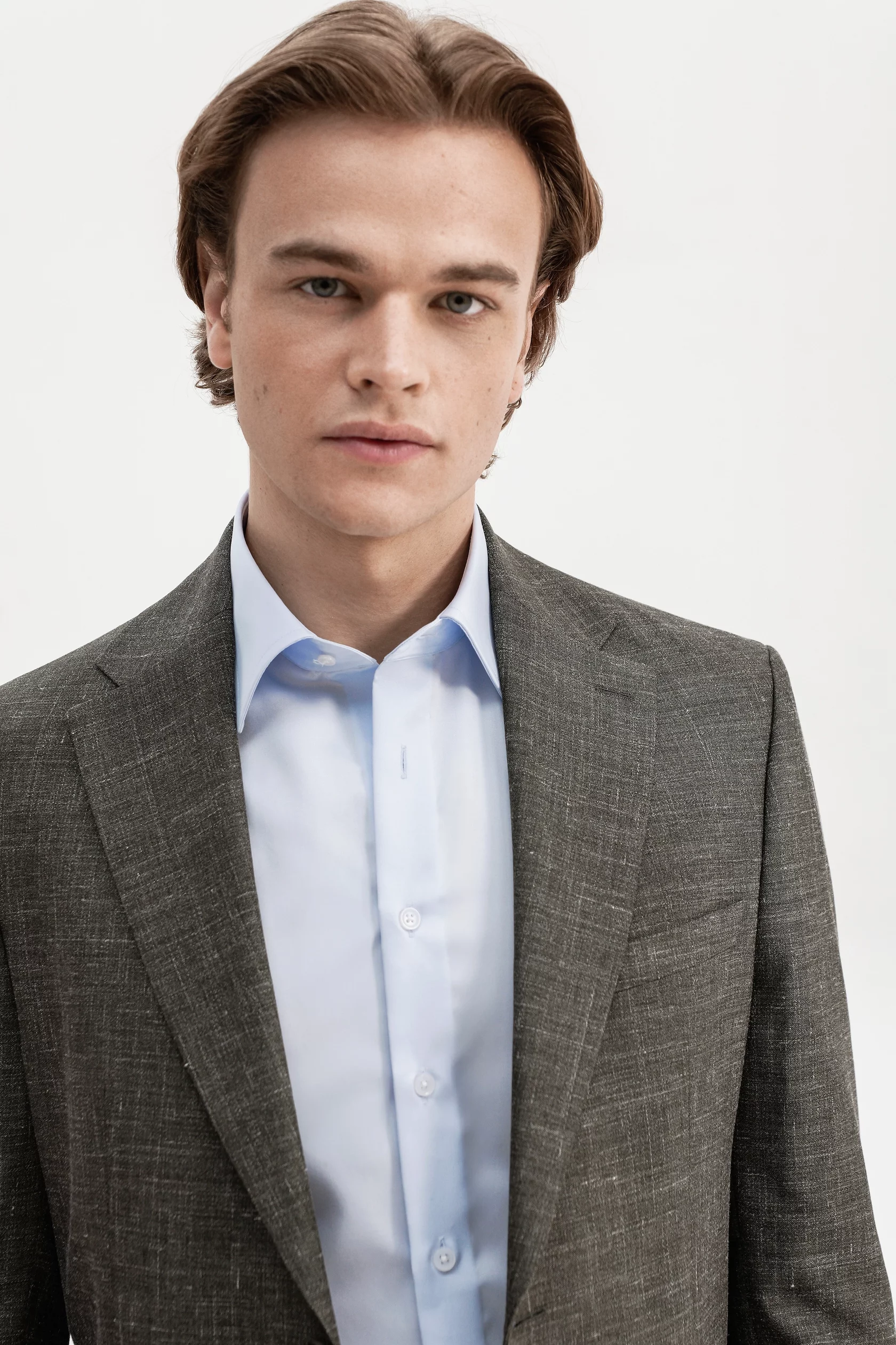 Green blazer with silk and wool - Image 4