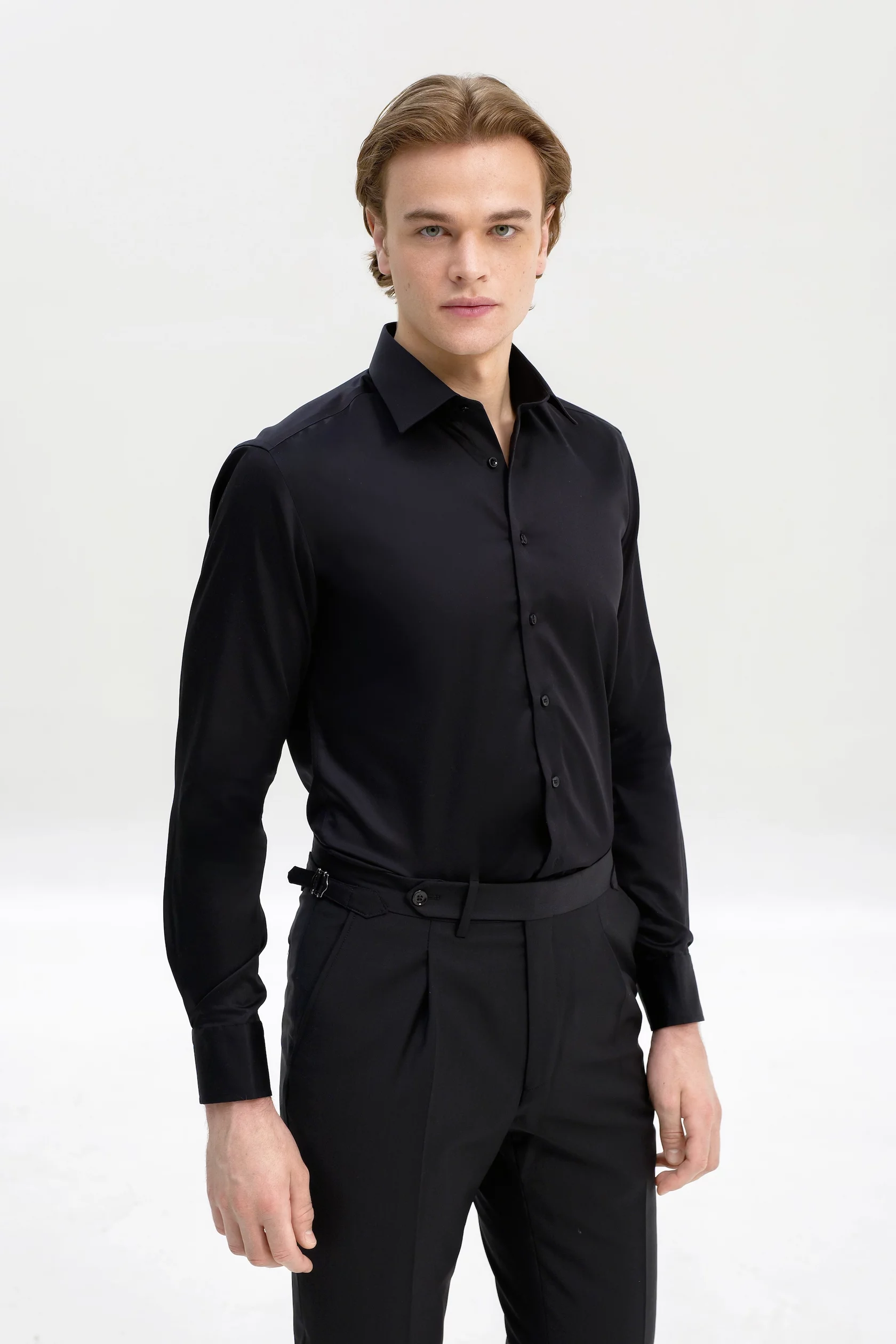 Navy blue 4-season wool trousers - Image 15