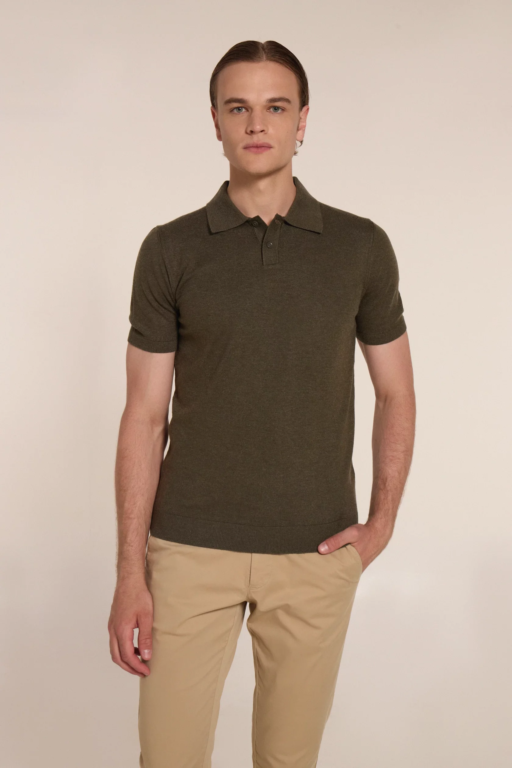 Baby blue polo with cashmere - Image 7