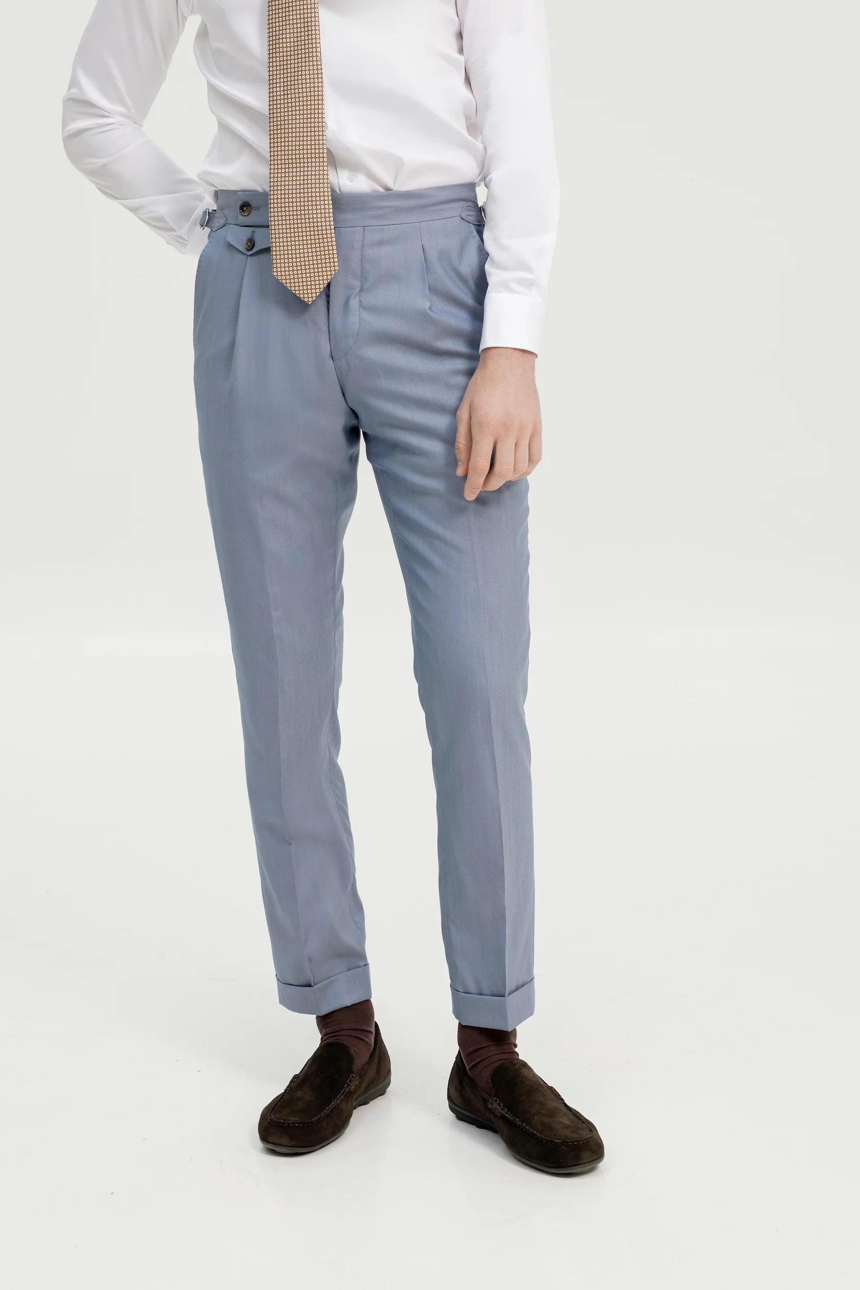Sky blue wool trousers - Image 2