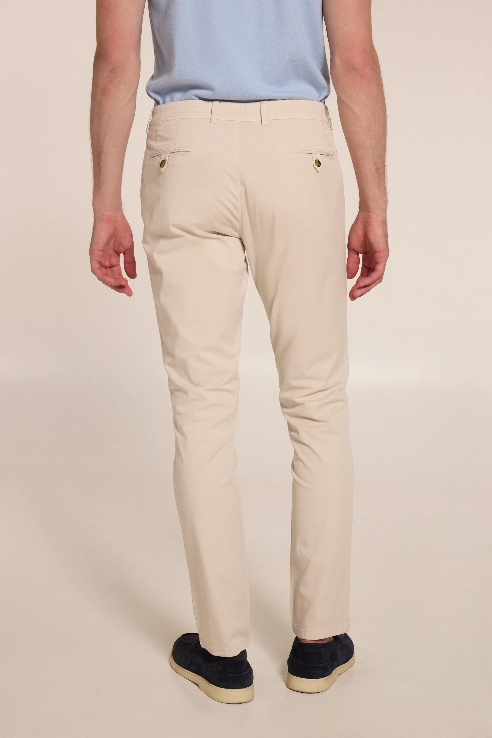Beige chino cotton trousers - Image 9