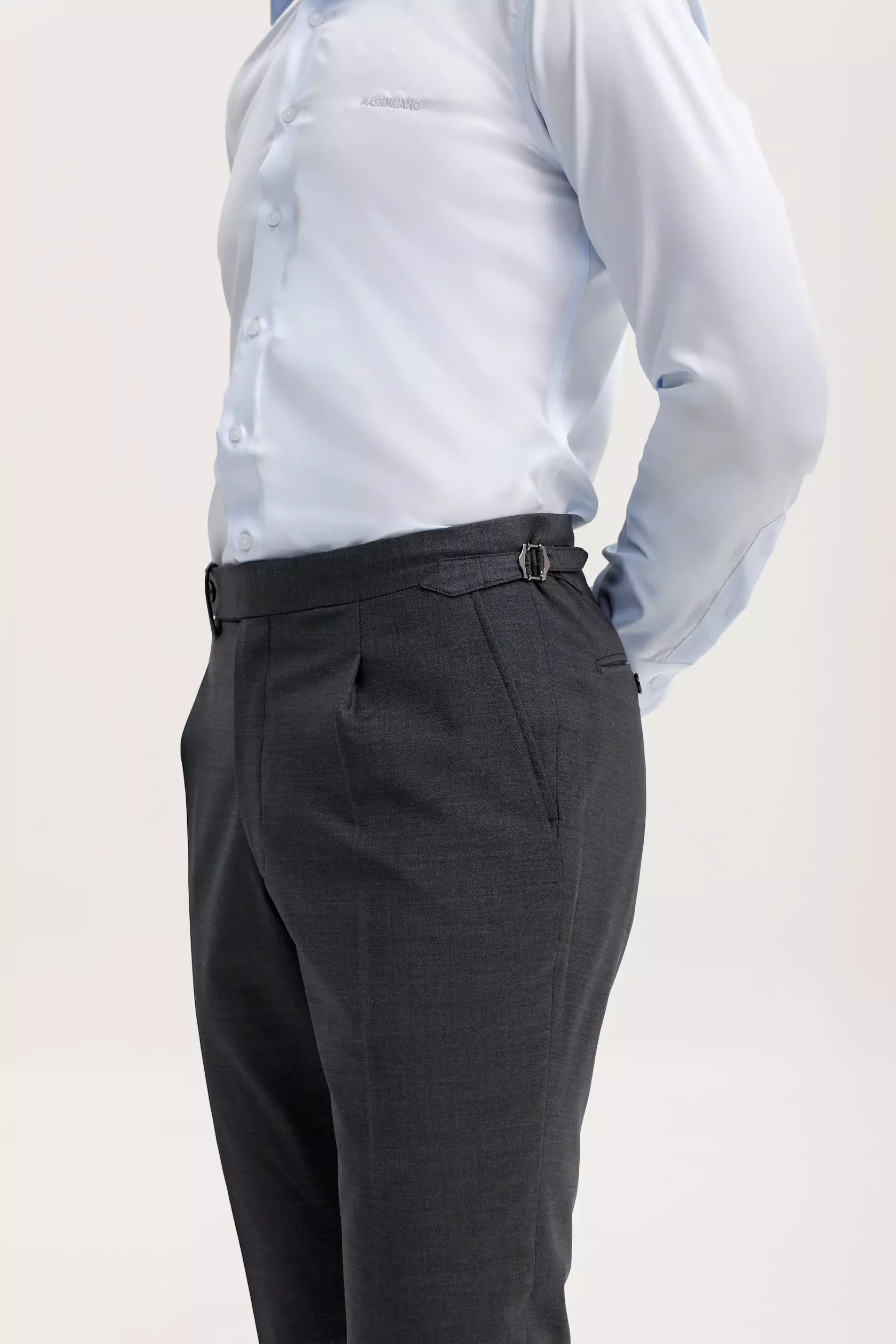 Navy blue 4-season wool trousers - Image 22