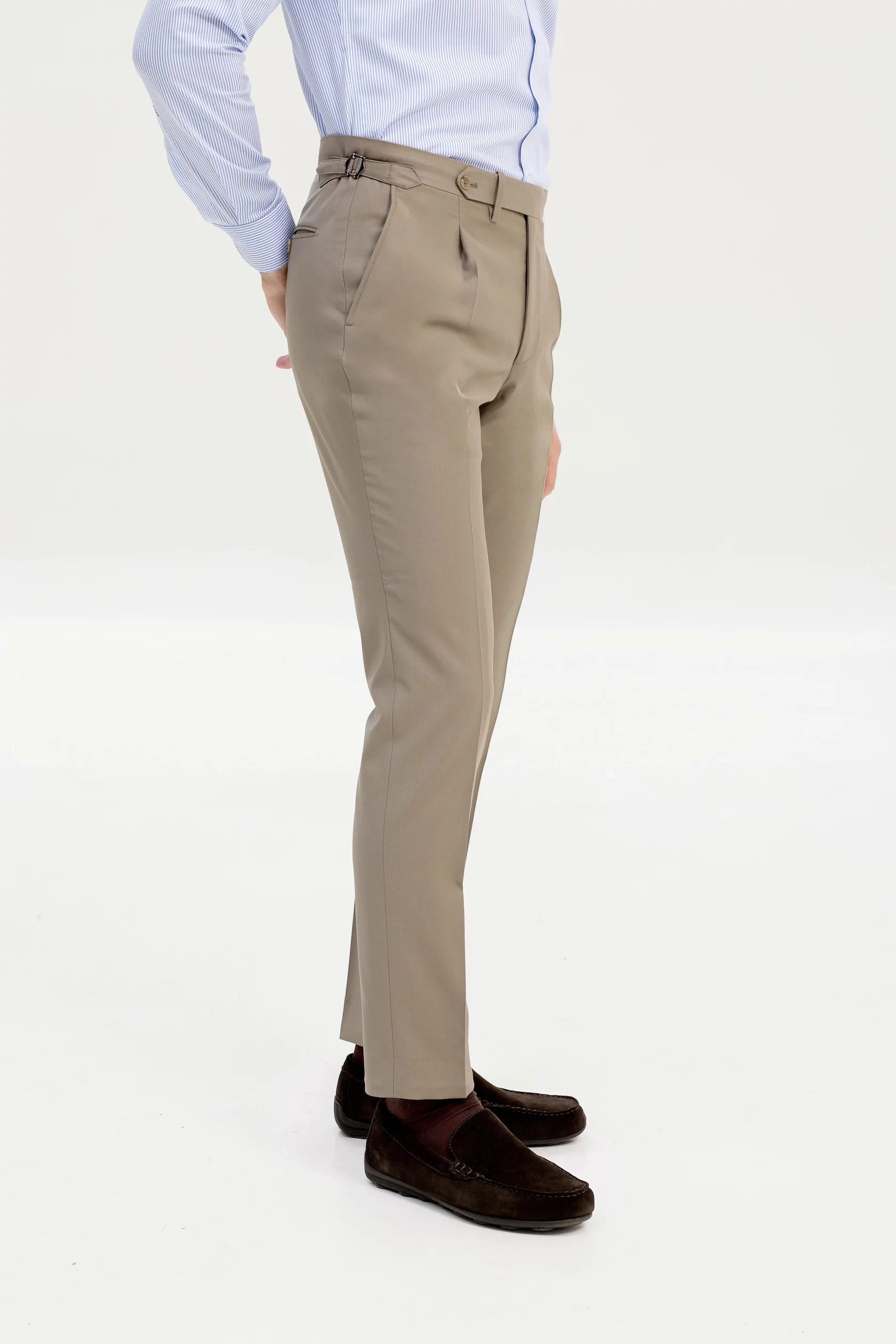 Navy blue 4-season wool trousers - Image 18