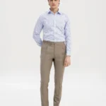 Beige 4-season wool trousers