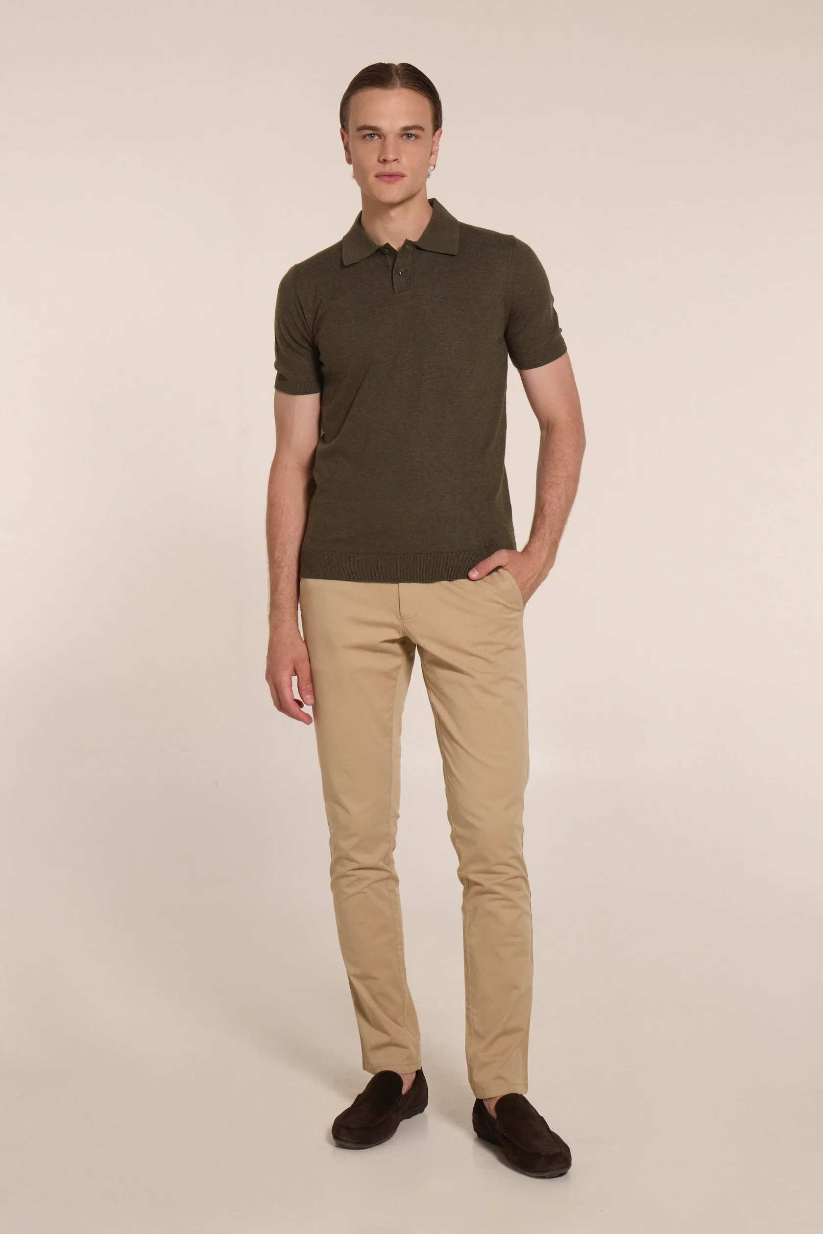 Baby blue polo with cashmere - Image 8